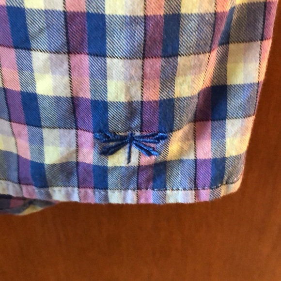 🛑SOLD🛑 Talbots Women’s Plaid Button Front Top, Long Sleeve Flap Pockets - Picture 5 of 5